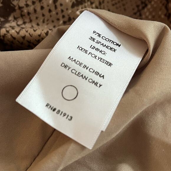 TRACY REESE brown/tan snakeskin reptile a line Dress size 6 Swiftie - Picture 4 of 5